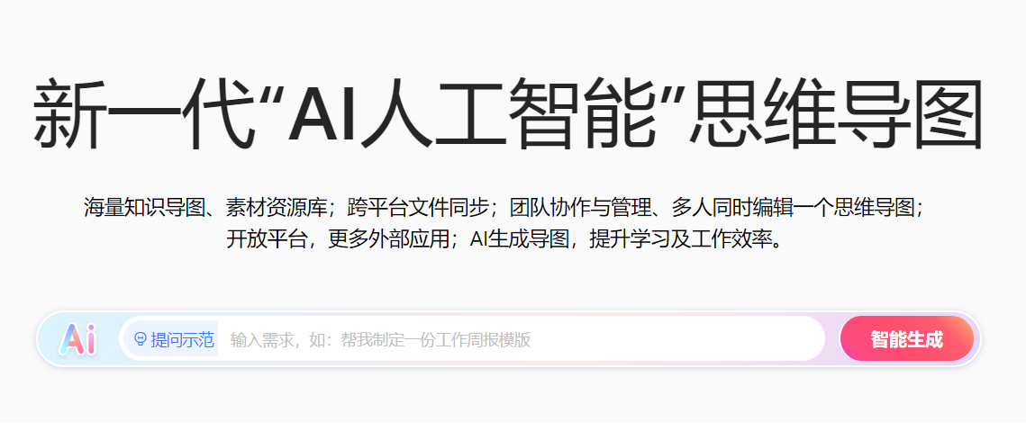 【搭载最新GPT】，一句话生成思维导图，免费使用！